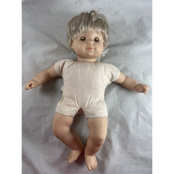 American Girl 15" Bitty Baby Twin Boy Doll Blonde Blue Eyes Tagged Track Outfit - Picture 5 of 14